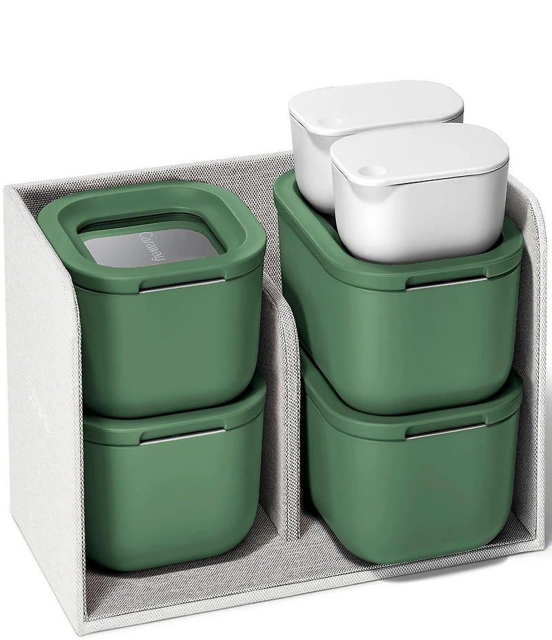 Caraway Mini Ceramic-Coated Glass Food Storage Set