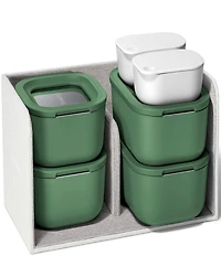 Caraway Mini Ceramic-Coated Glass Food Storage Set