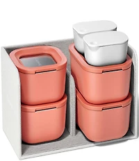 Caraway Mini Ceramic-Coated Glass Food Storage Set
