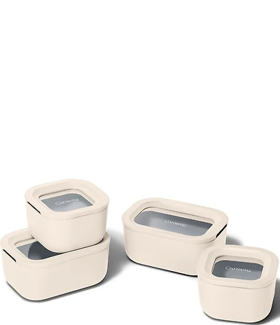 Caraway Mini Ceramic-Coated Glass Food Storage Set