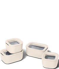 Caraway Mini Ceramic-Coated Glass Food Storage Set