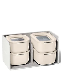 Caraway Mini Ceramic-Coated Glass Food Storage Set