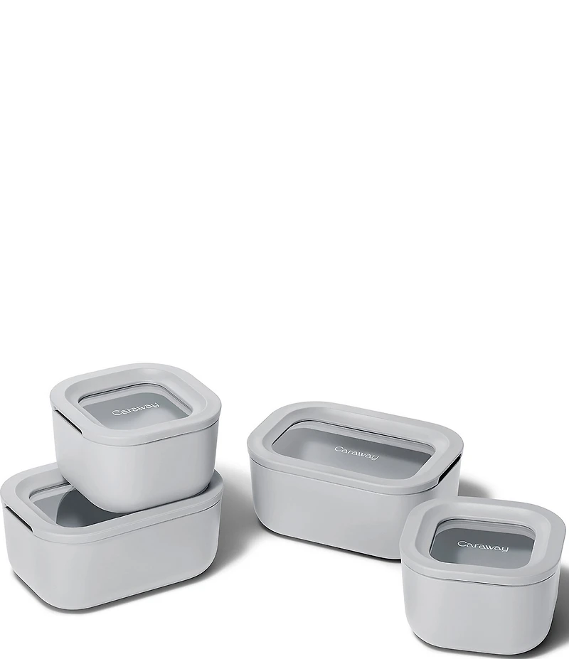 Caraway Mini Ceramic-Coated Glass Food Storage Set
