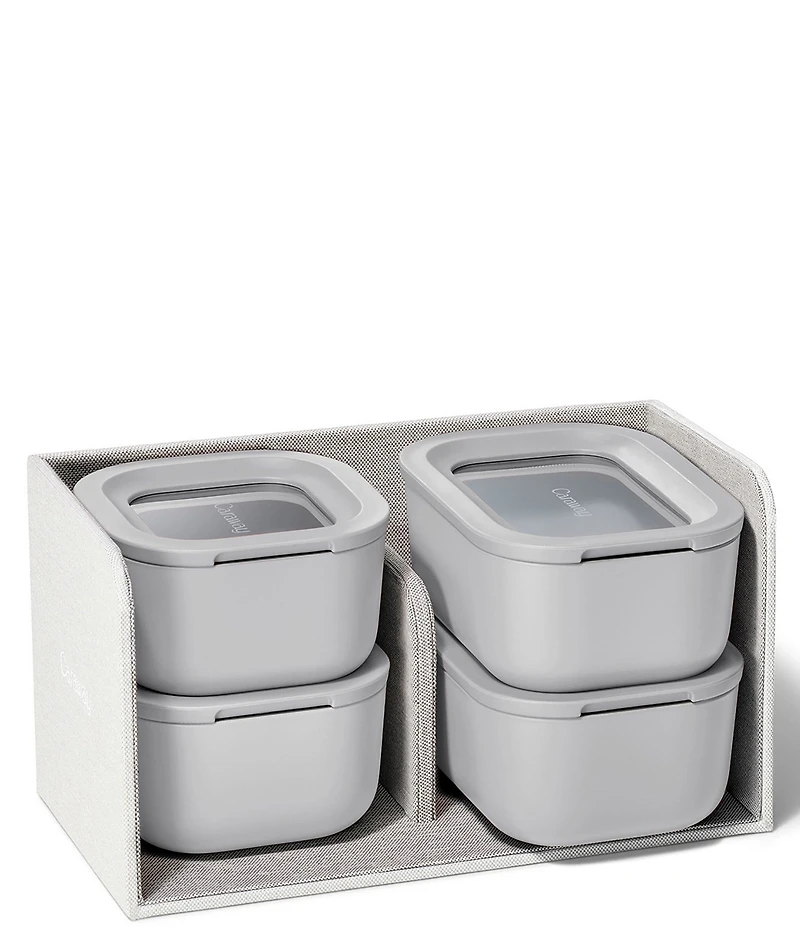 Caraway Mini Ceramic-Coated Glass Food Storage Set
