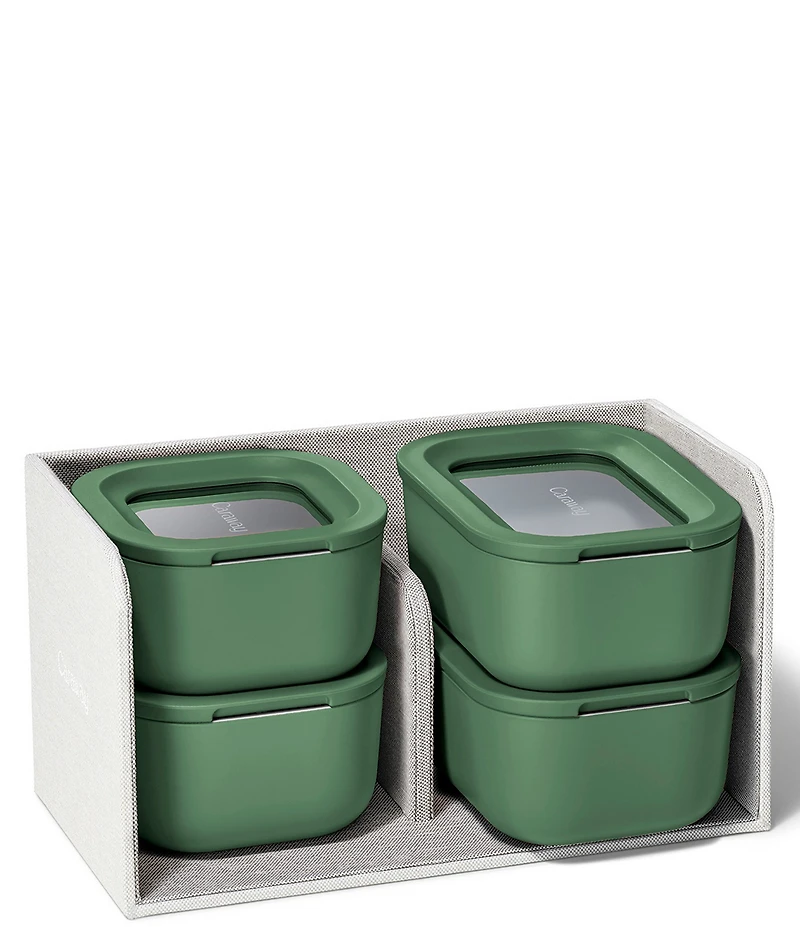Caraway Mini Ceramic-Coated Glass Food Storage Set