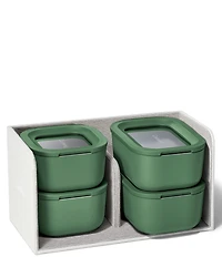 Caraway Mini Ceramic-Coated Glass Food Storage Set
