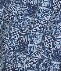 Caribbean Batik Geo 8#double; Inseam Swim Trunks