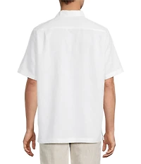 Caribbean Big & Tall Bird of Paradise Textured Short Sleeve Woven Shirt