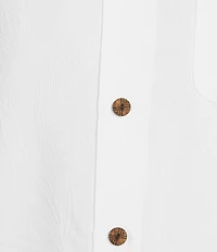 Caribbean Big & Tall Bird of Paradise Textured Short Sleeve Woven Shirt