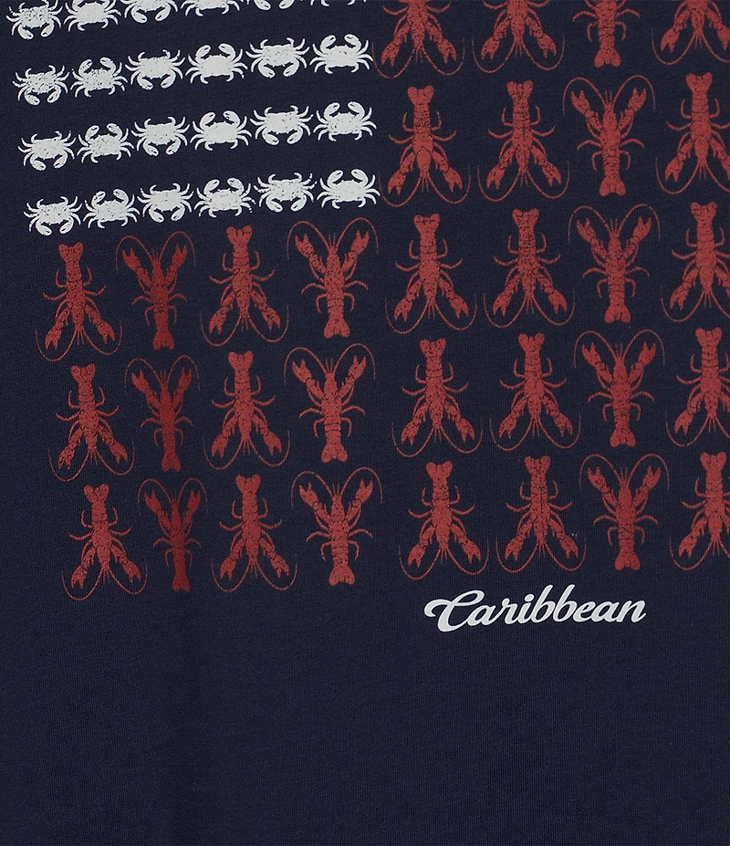 Caribbean Big & Tall Crustacean Flag Short Sleeve T-Shirt