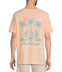 Caribbean Big & Tall Drink Like A Fish Graphic T-Shirt