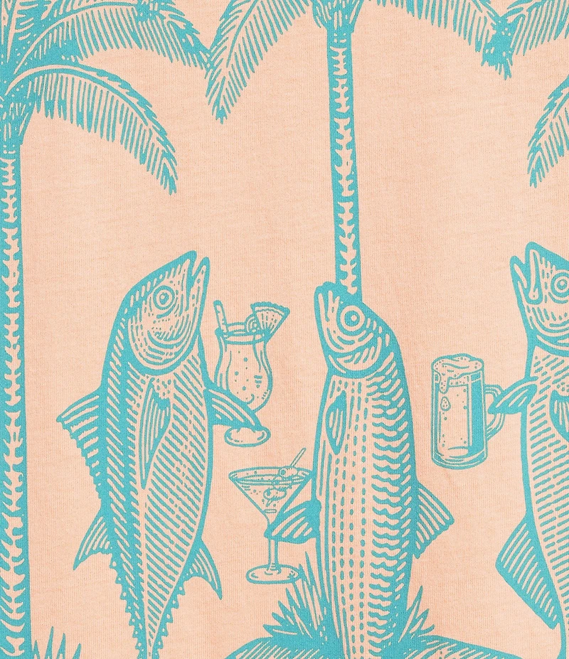Caribbean Big & Tall Drink Like A Fish Graphic T-Shirt