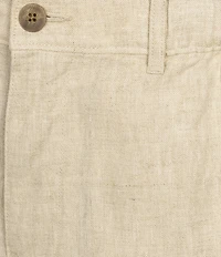 Caribbean Big & Tall Flat Front Linen 9#double; Shorts