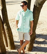 Caribbean Big & Tall Flat Front Linen 9#double; Shorts