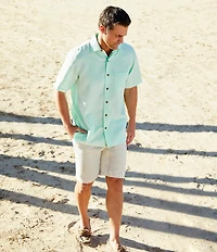 Caribbean Big & Tall Flat Front Linen 9#double; Shorts