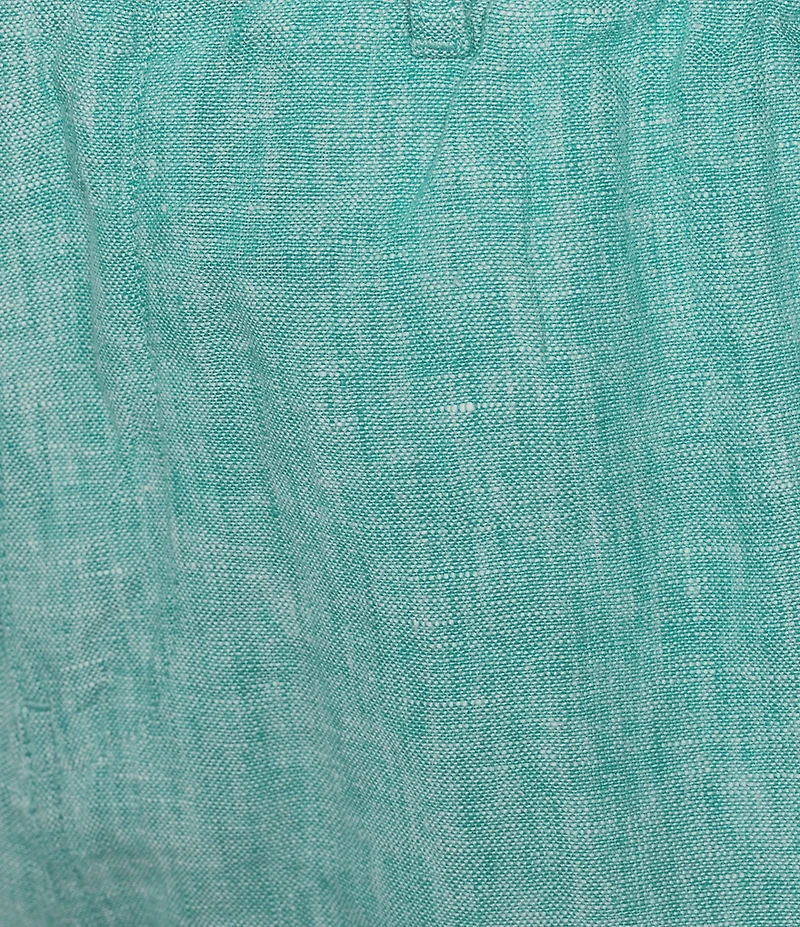 Caribbean Big & Tall Flat Front Linen 9#double; Shorts