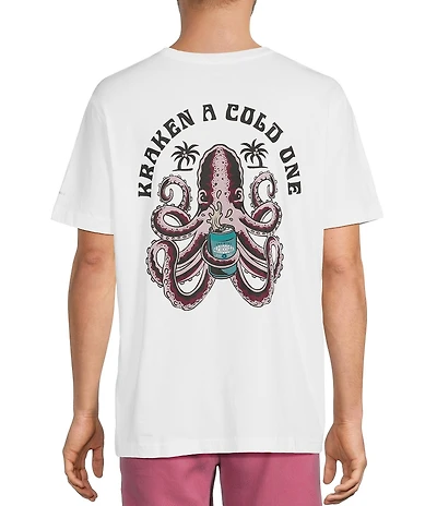 Caribbean Big & Tall Kraken A Cold One Short Sleeve T-Shirt