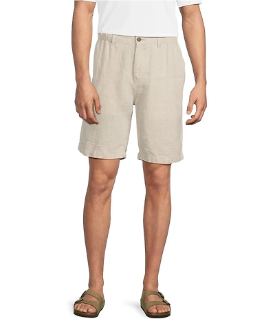 Caribbean Big & Tall Linen 9#double; Inseam Shorts