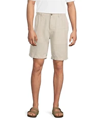Caribbean Big & Tall Linen 9#double; Inseam Shorts