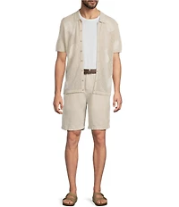 Caribbean Big & Tall Linen 9#double; Inseam Shorts