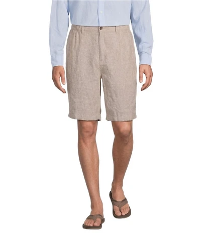 Caribbean Big & Tall 9#double; Inseam Linen Shorts