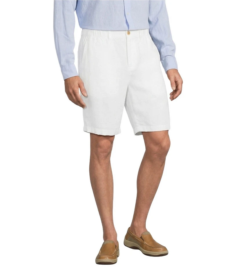 Caribbean Big & Tall 9#double; Inseam Linen Shorts