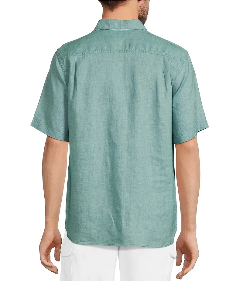 Caribbean Big & Tall Linen Short Sleeve Woven Shirt