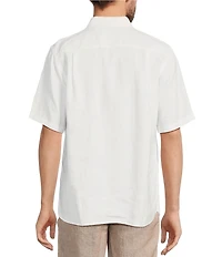 Caribbean Big & Tall Linen Short Sleeve Woven Shirt