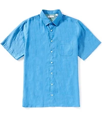 Caribbean Big & Tall Linen Short Sleeve Woven Shirt