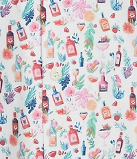 Caribbean Big & Tall Mini Drinks Cabana Camp Top