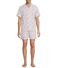 Caribbean Big & Tall Mini Drinks Cabana Camp Top