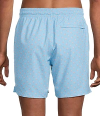 Caribbean Big & Tall Mini Flamingo 6#double; Inseam Swim Trunks