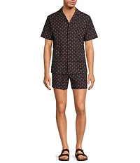 Caribbean Big & Tall Mini Flamingo Cabana Woven Top