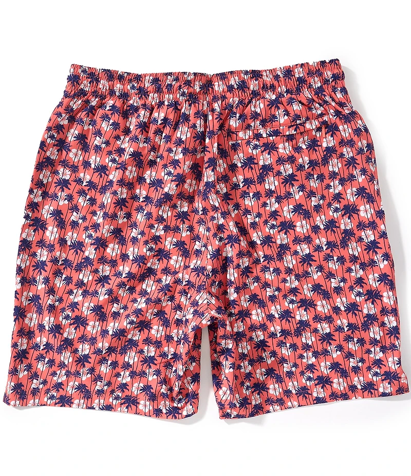 Caribbean Big & Tall Mini Palm 6#double; Inseam Swim Trunks