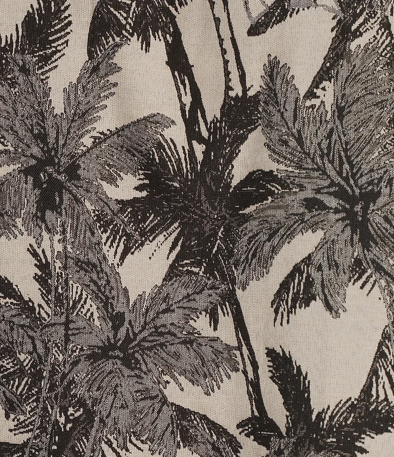 Caribbean Big & Tall Palm Tree Print Short Sleeve Woven Camp Shirt