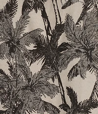 Caribbean Big & Tall Palm Tree Print Short Sleeve Woven Camp Shirt