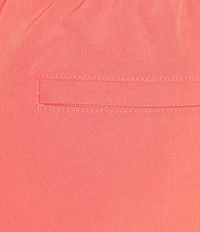 Caribbean Big & Tall Palmsway 6#double; Solid Swim Trunks