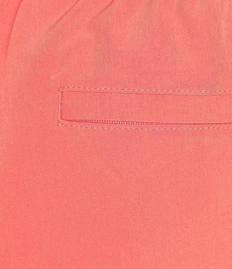 Caribbean Big & Tall Palmsway 6#double; Solid Swim Trunks