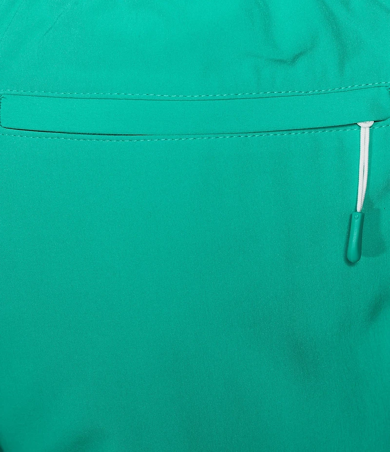 Caribbean Big & Tall Palmsway 8#double; Solid Swim Trunks