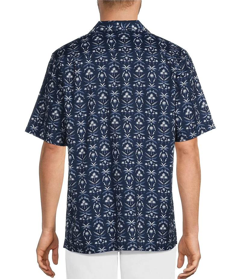 Caribbean Big & Tall Printed Short Sleeve Woven Camp Shirt