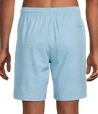 Caribbean Big & Tall Shadow Palm Print 8#double; Inseam Swim Trunks