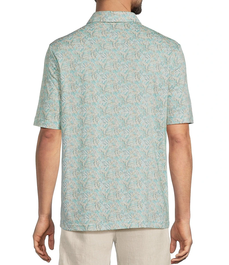 Caribbean Big & Tall Short Sleeve Floral Print Woven Shirt