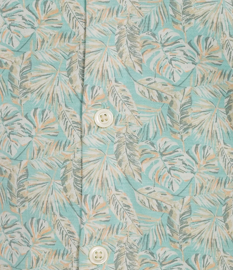 Caribbean Big & Tall Short Sleeve Floral Print Woven Shirt