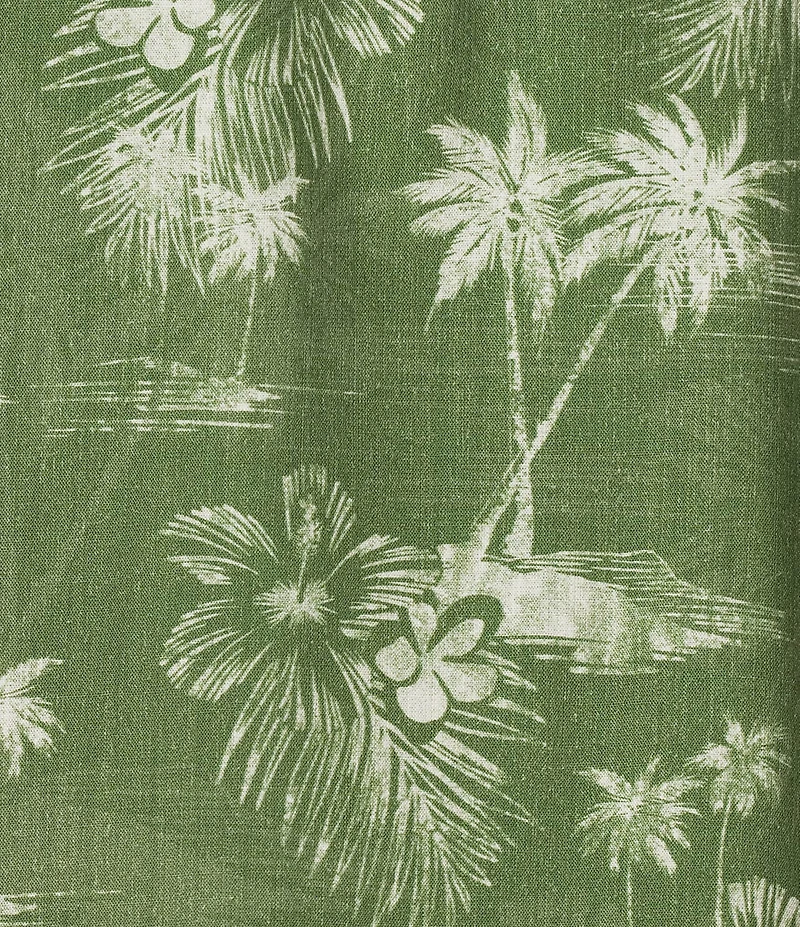 Caribbean Big & Tall Short Sleeve Tree Print Woven Shirt