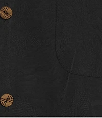 Caribbean Big & Tall Solid Jacquard Short Sleeve Woven Shirt