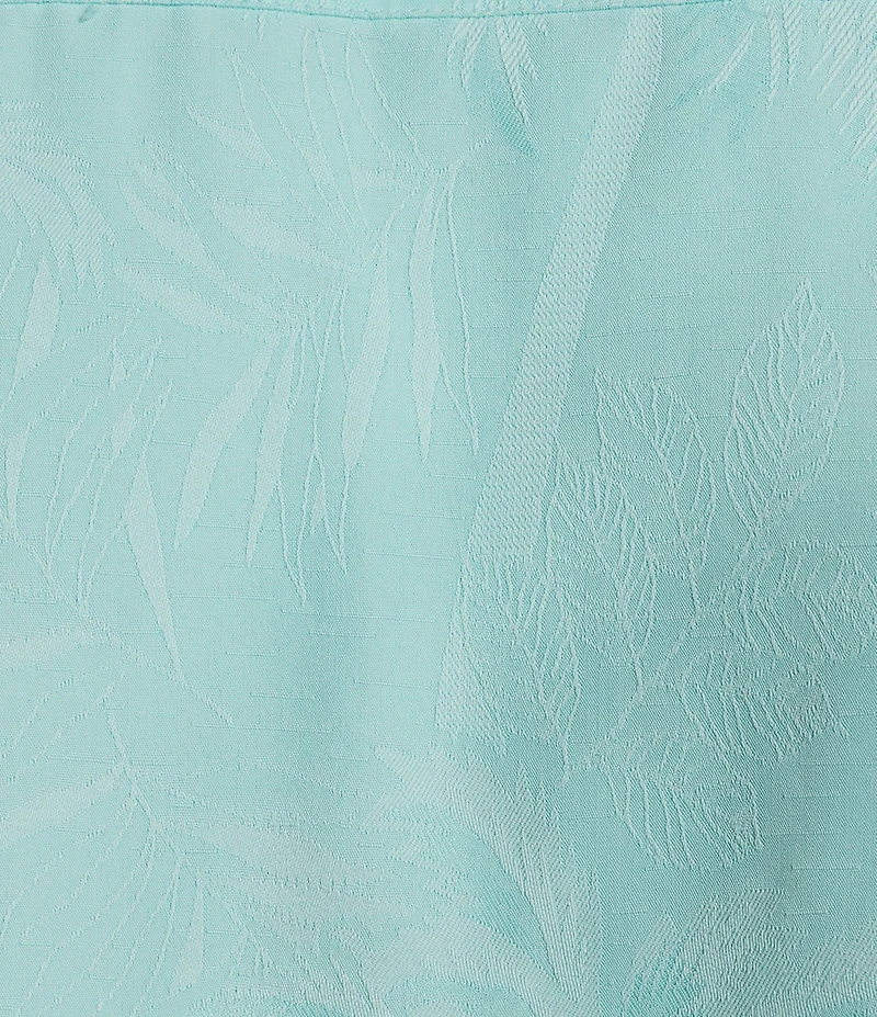 Caribbean Big & Tall Solid Jacquard Short Sleeve Woven Shirt