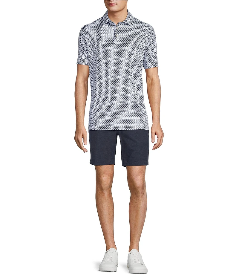 Caribbean Big & Tall Toucan Print Performance Stretch Short Sleeve Polo Shirt