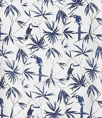 Caribbean Big & Tall Toucan Print Short Sleeve Woven Camp Shirt