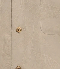 Caribbean Bird of Paradise Textured Short Sleeve Woven Shirt