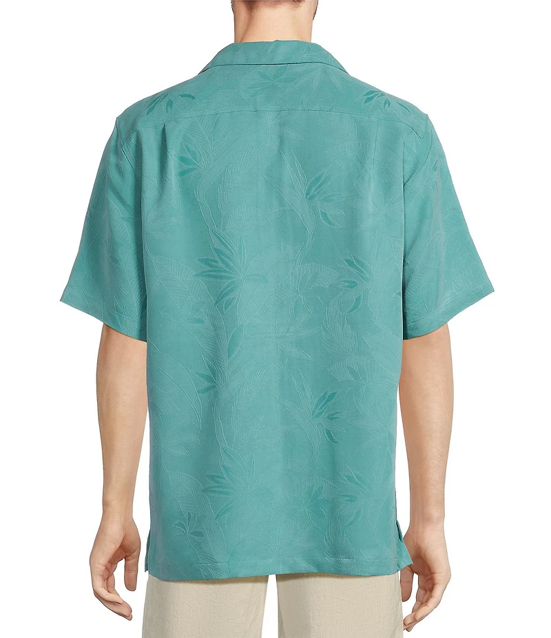 Caribbean Bird of Paradise Textured Short Sleeve Woven Shirt